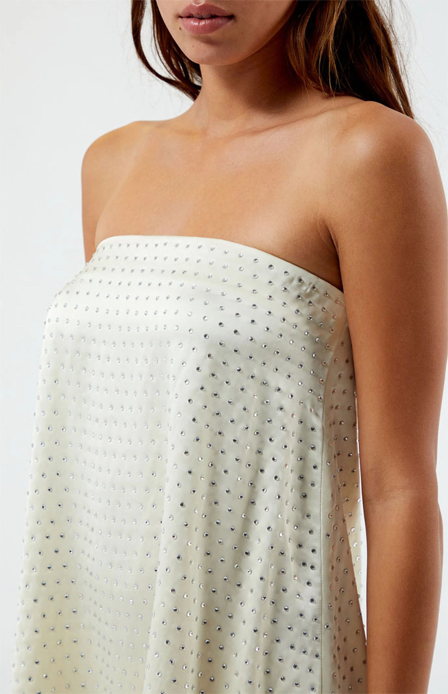 Rhinestone Strapless Mini Dress