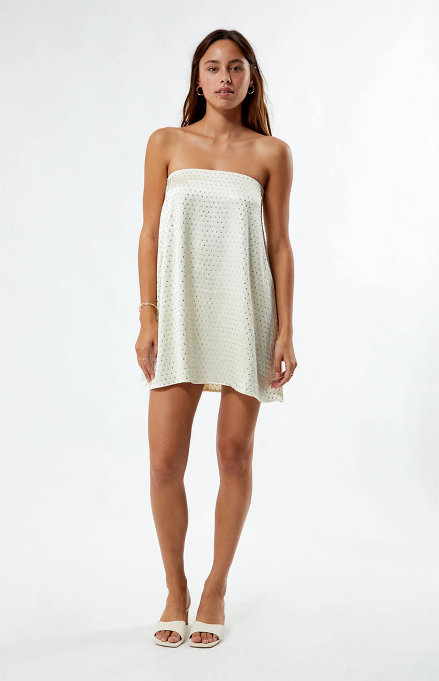 Rhinestone Strapless Mini Dress