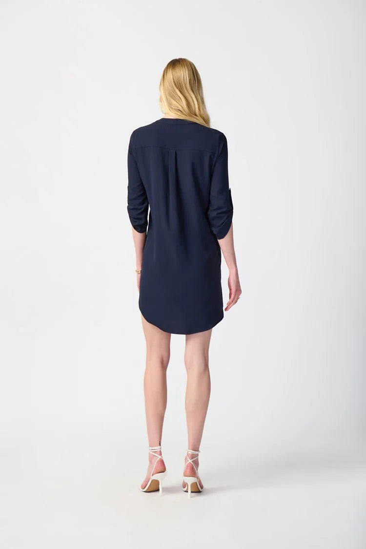 Black Collar Straight Dress
