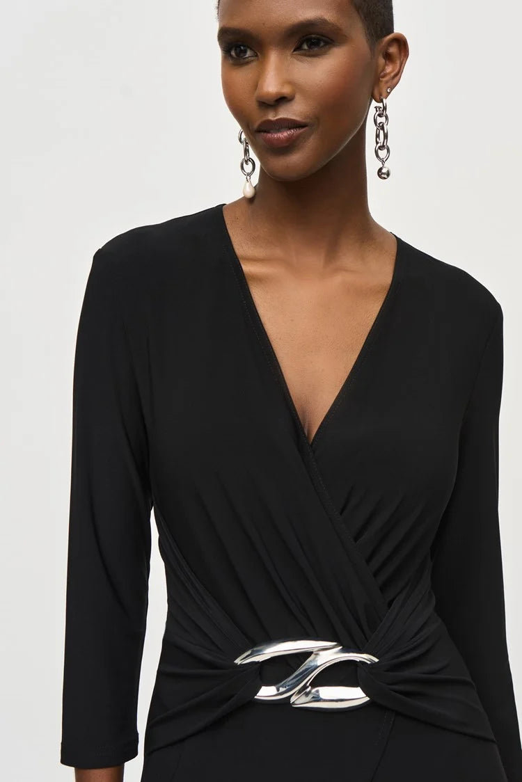 Sliky Knit Wrap Jumpsuit