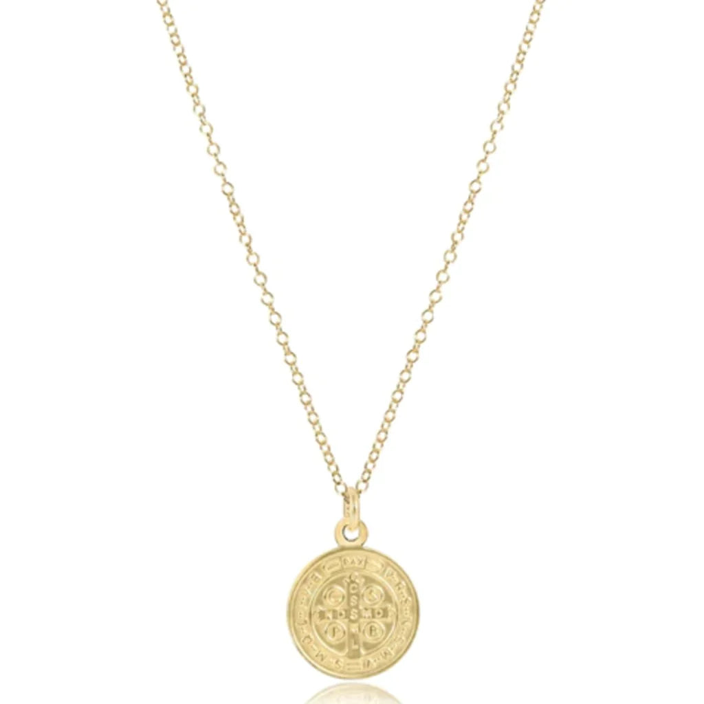 Blessing Gold Disc 16" Necklace