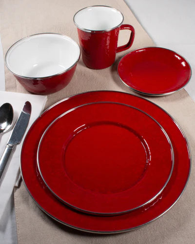 Solid Red Cake Plate
