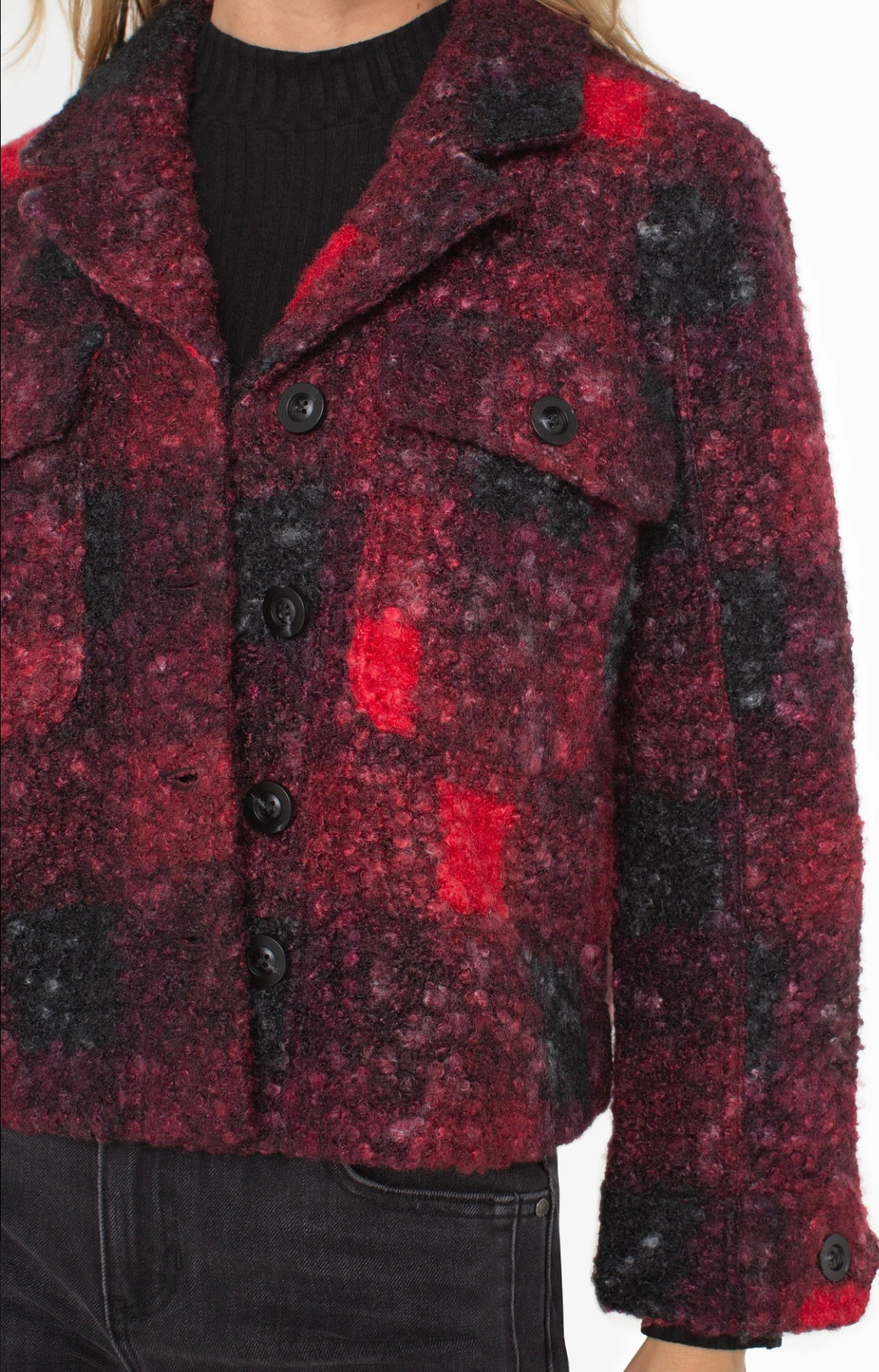 Button Front Boxy Shacket