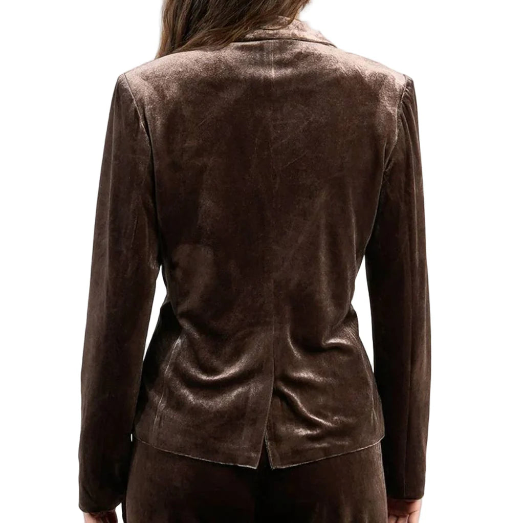Brown Knit Blazer