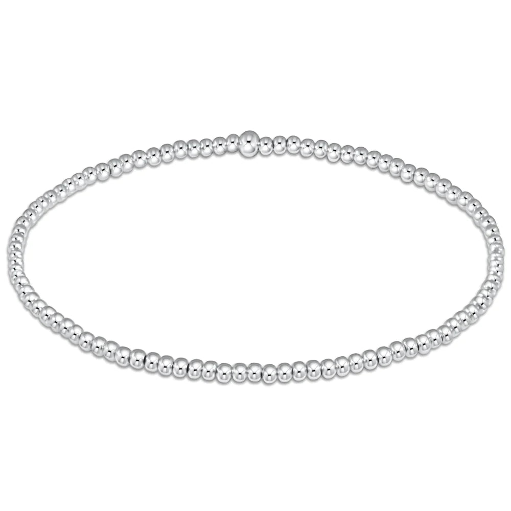 Classic Sterling Bead Bracelet- Multiple Sizes