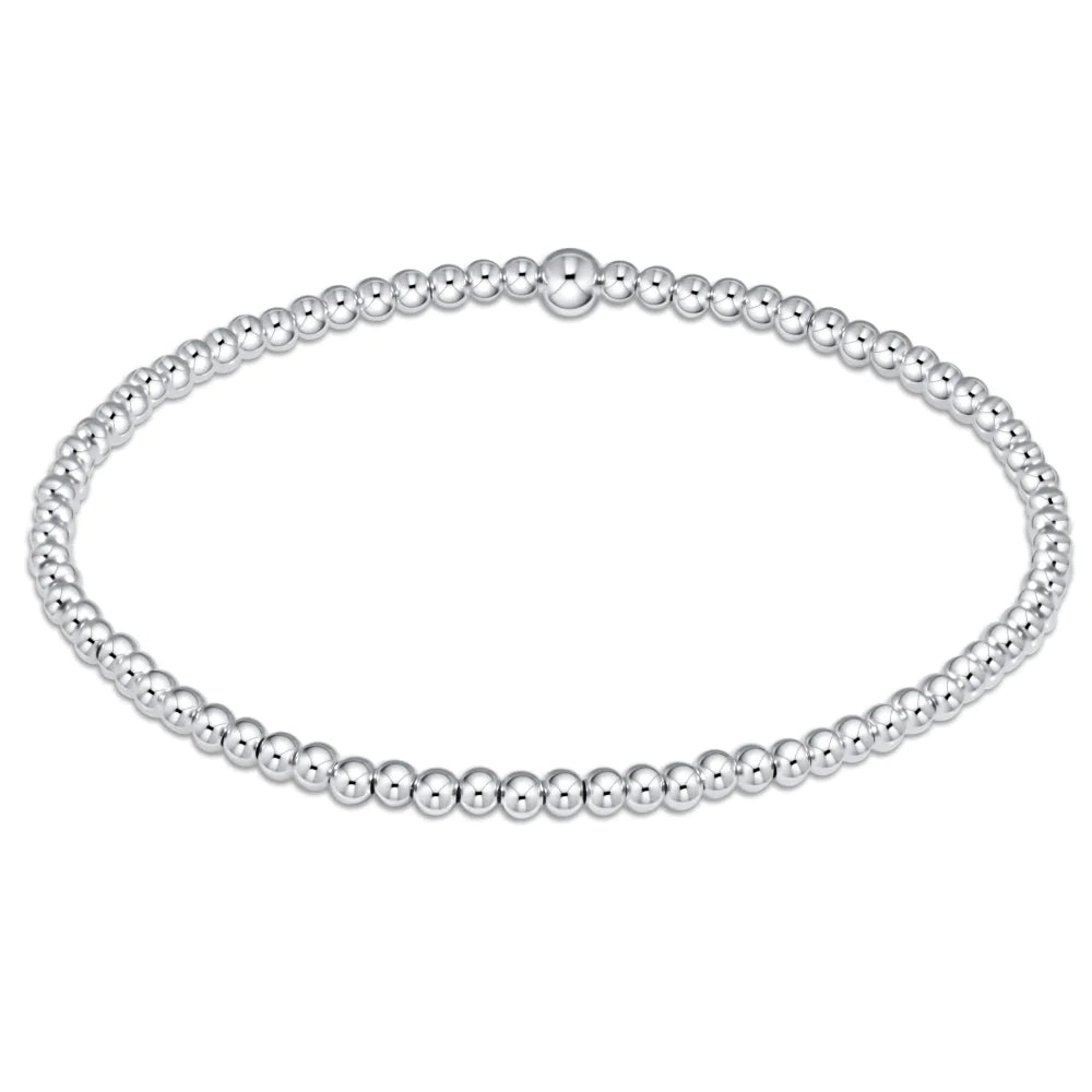 Classic Sterling Bead Bracelet- Multiple Sizes