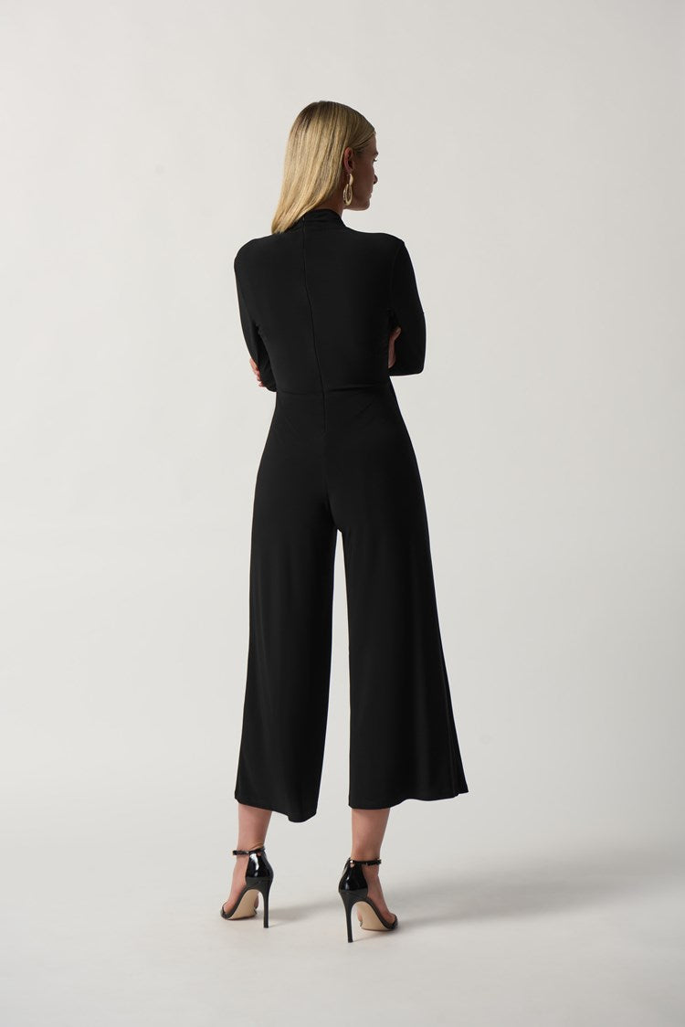 Oval Print Wrap Culotte Jumpsuit