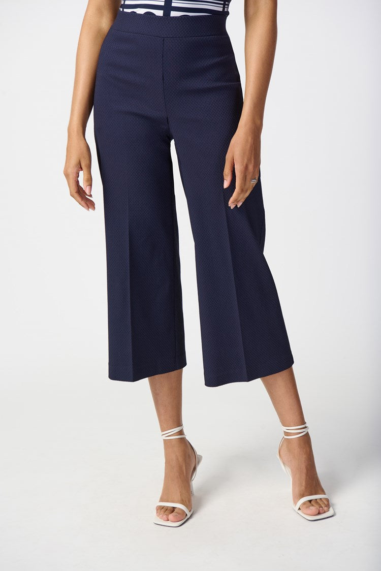 Jacquard Pull-On Culotte Pants