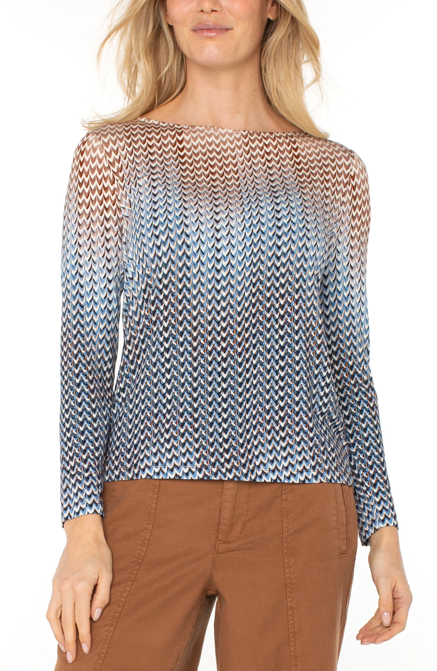 Long Sleeve Boat Knit Top