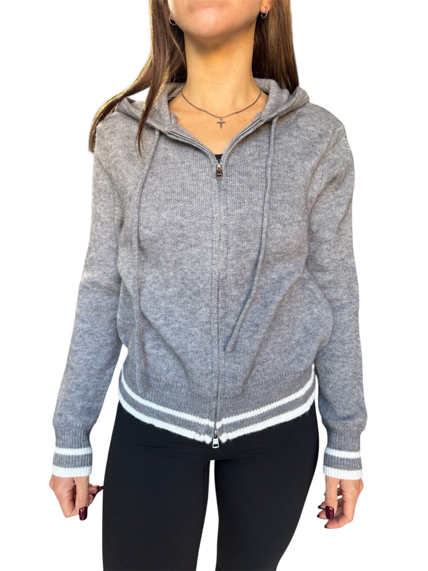 She and sky zip up sweater hoodie