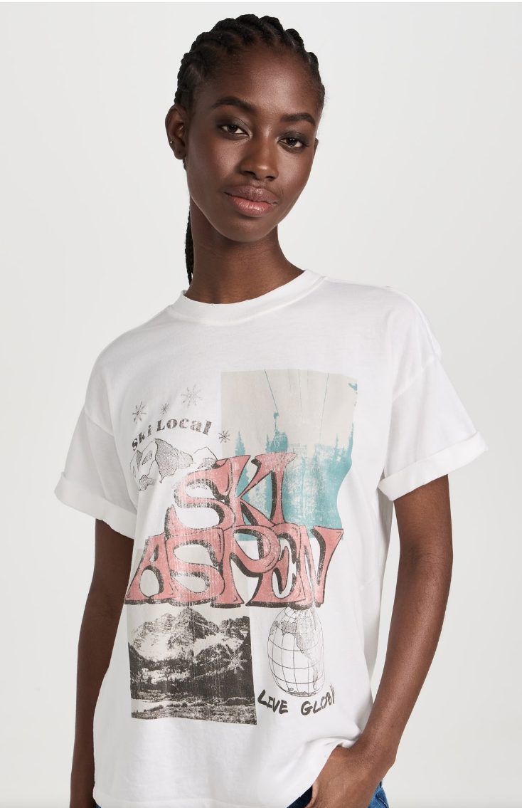 Girl Dangerous Ski Aspen Boyfriend Tee