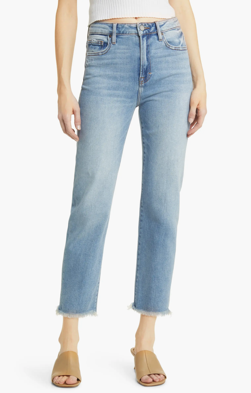 Tracey High Waist Ankle Straight Leg Jeans