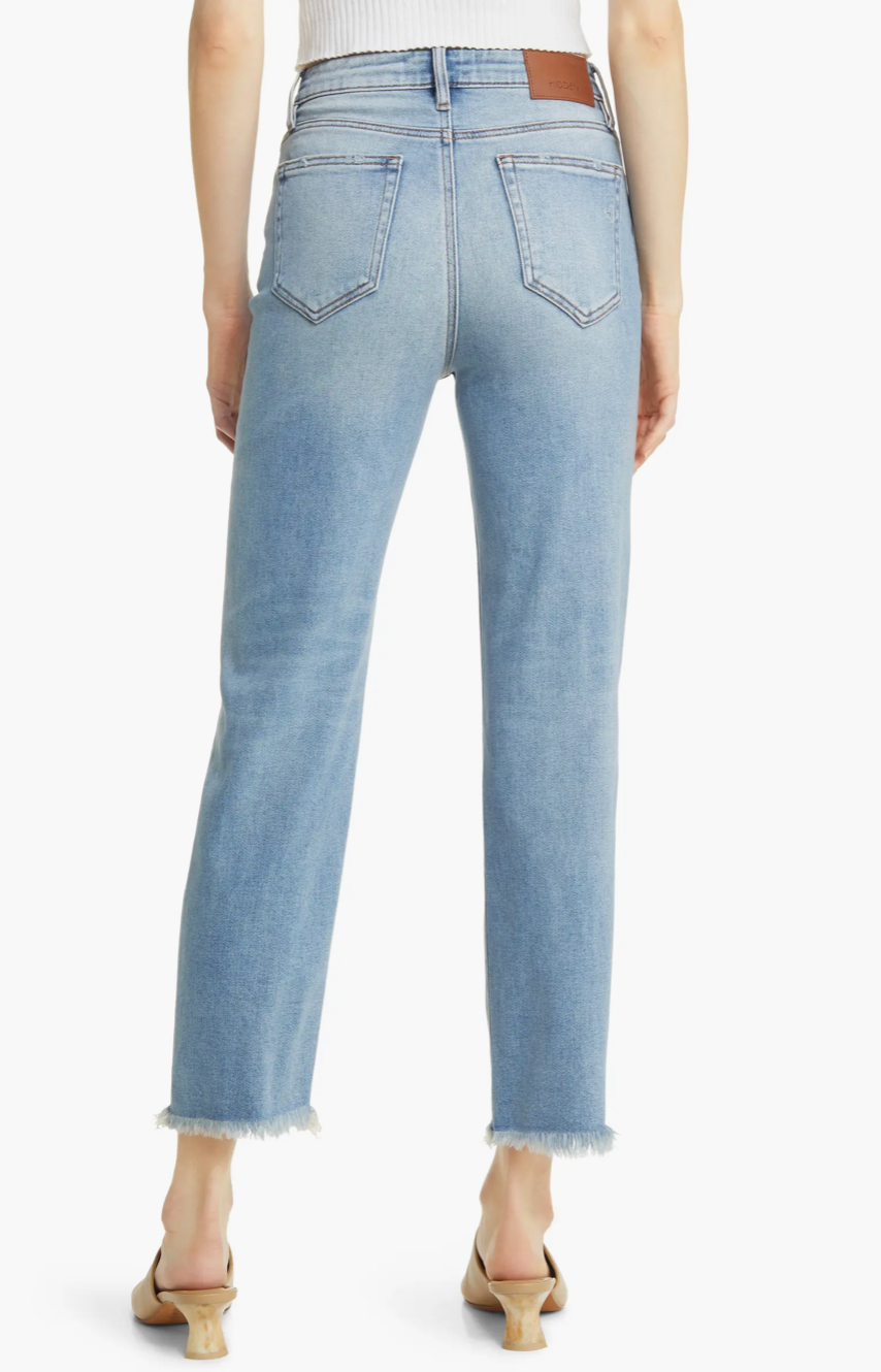 Tracey High Waist Ankle Straight Leg Jeans
