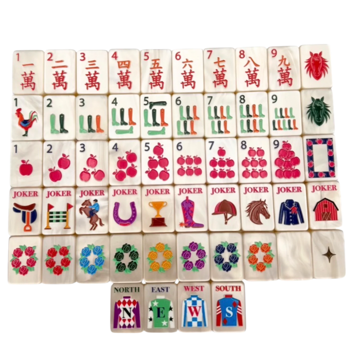 Bespoke Mahjong Year Of The Horse - Pearl Cream