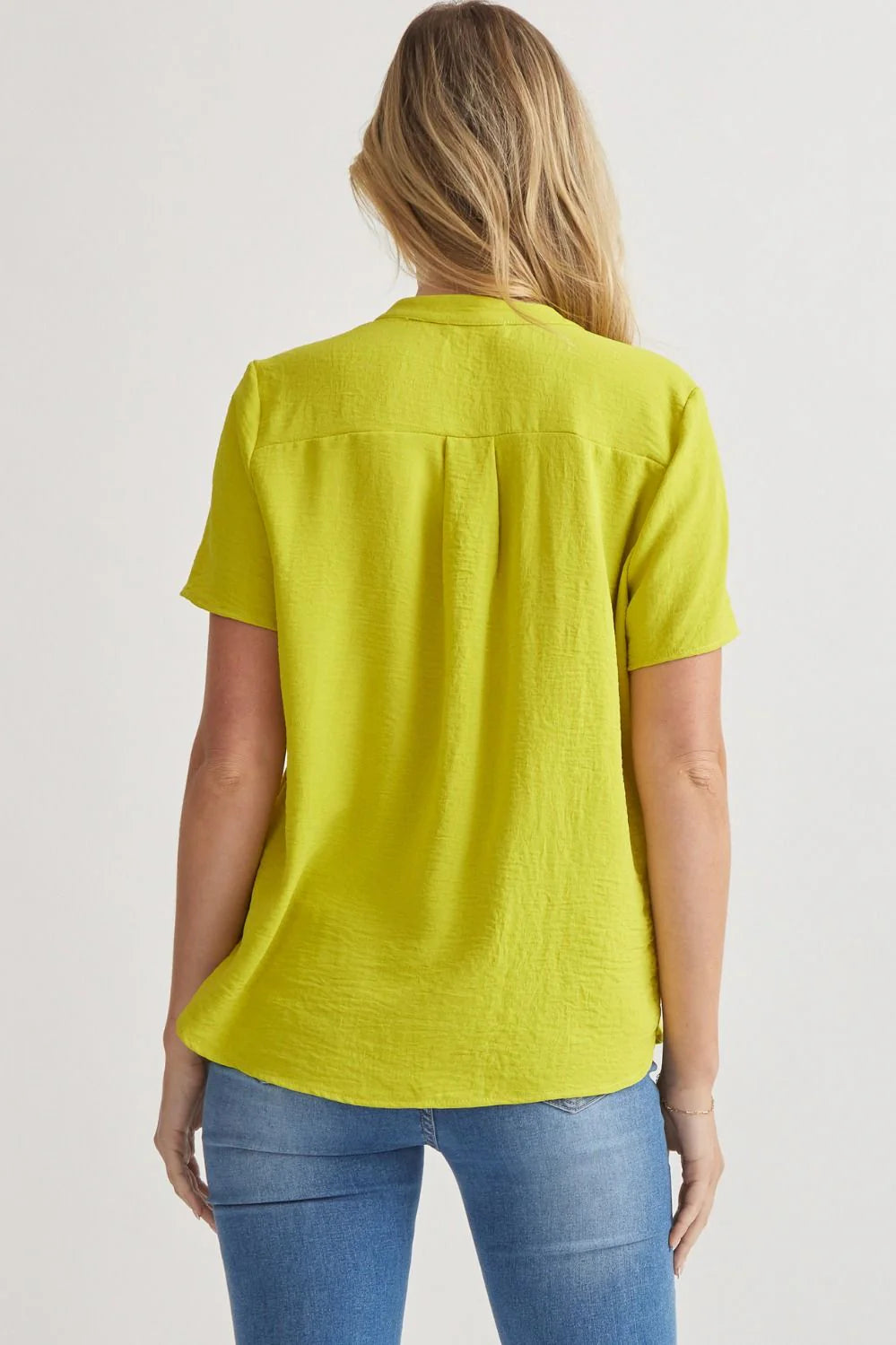 V Neck Collar Top - Multiple Colors