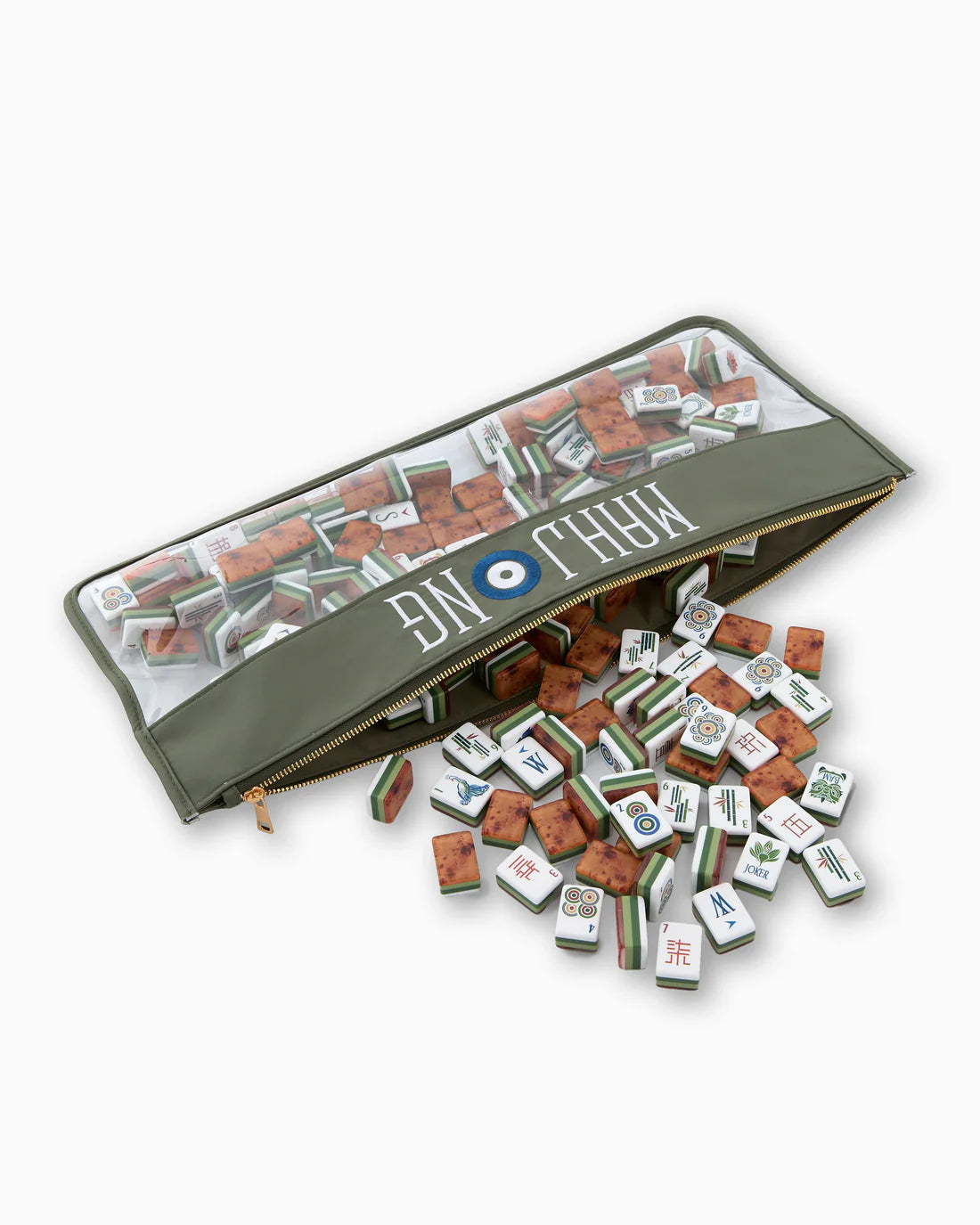 Forrest Green Mahjong Tile Bag