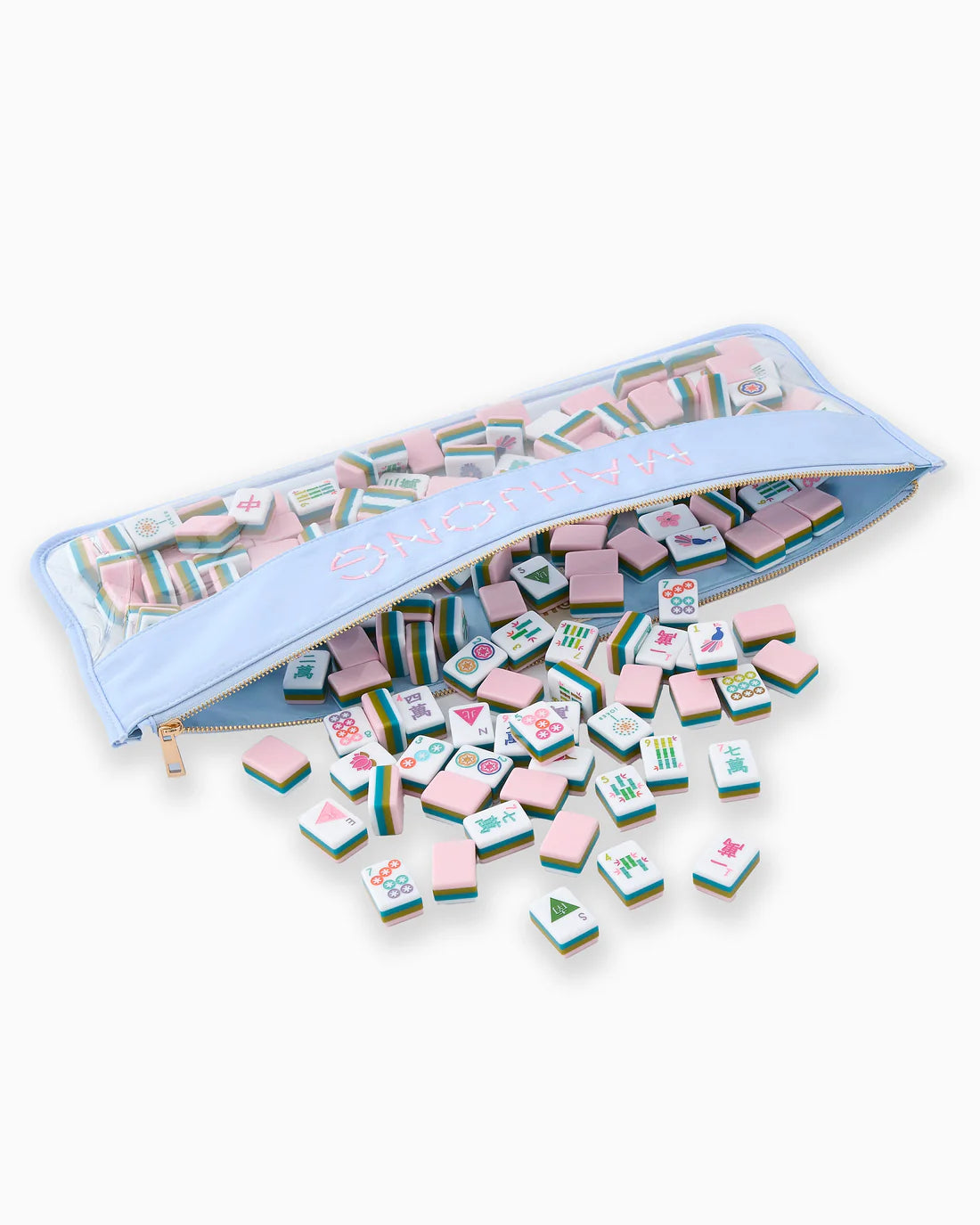 Light Blue Mahjong Tile Bag