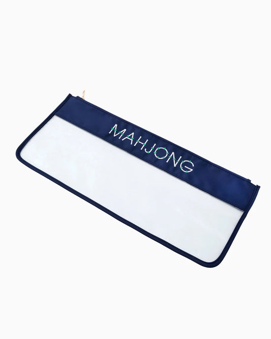 Navy Bamboo Mahjong Tile Bag
