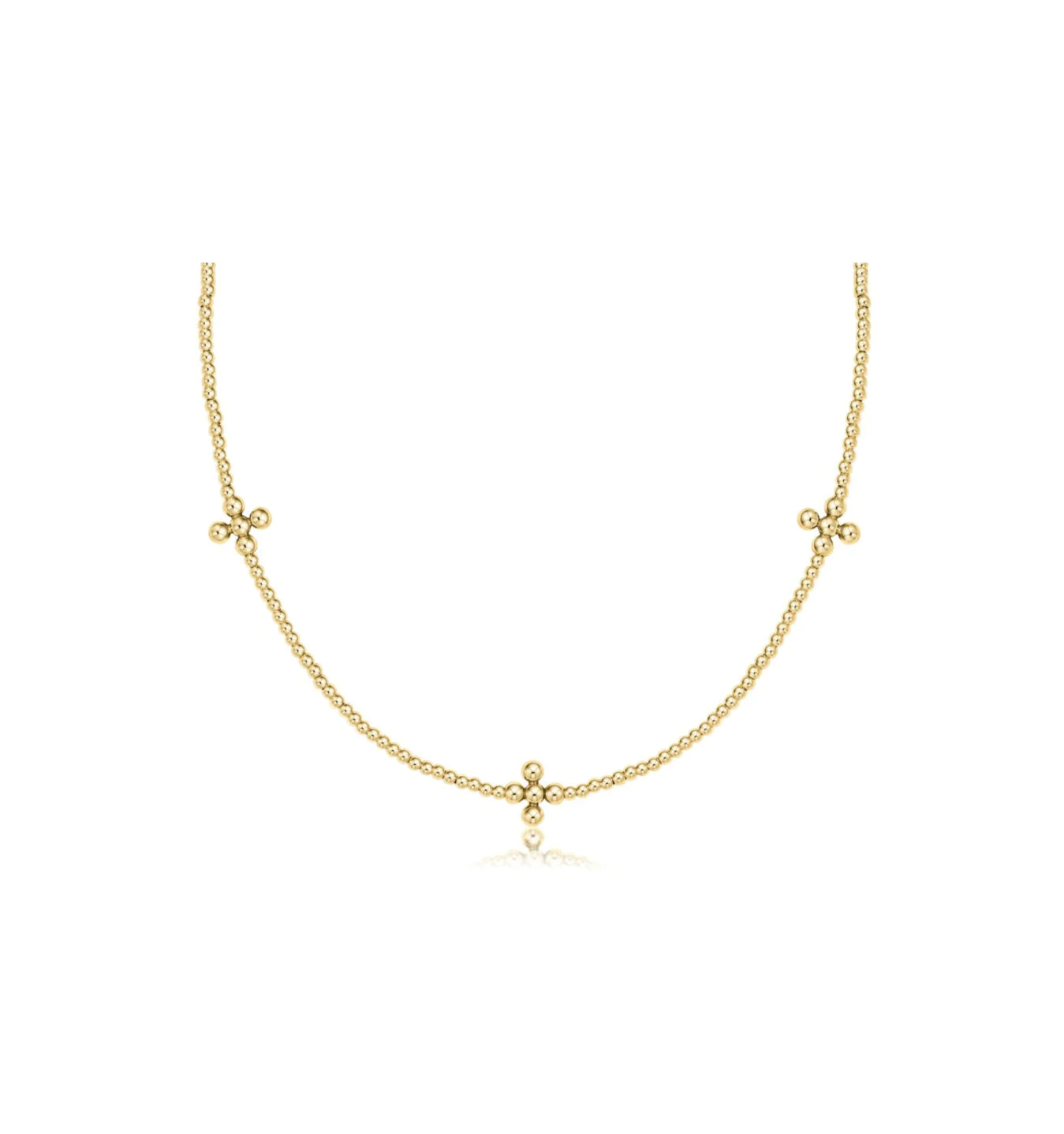15" Signature Cross Choker-gold