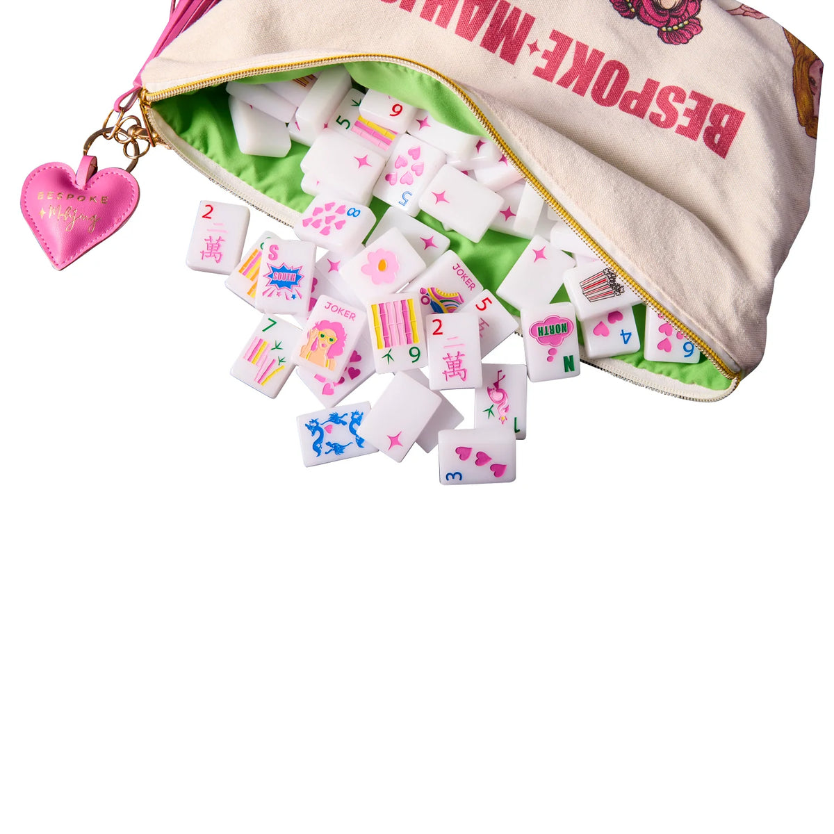 Bespoke Mahjong Pop Divas - Bright White