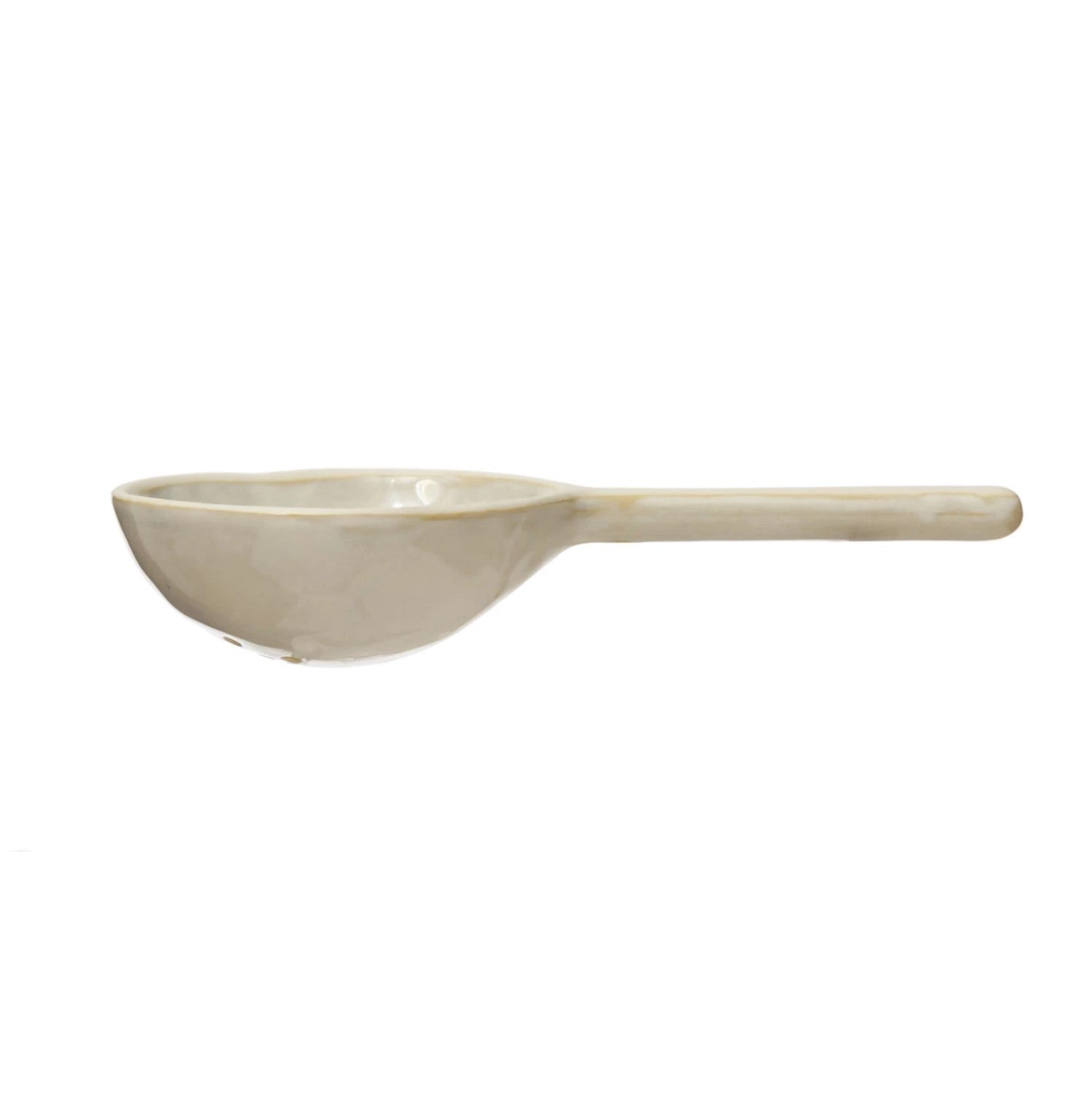 Stoneware Strainer Spoons, Reactive Glaze
