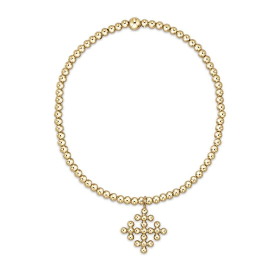 Classic Gold Bead Bracelet Cross Charms- Multiple Styles