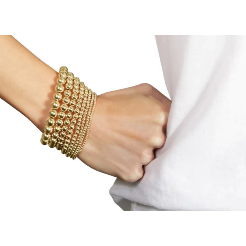 Classic Gold Bead Bracelet - Multiple Sizes