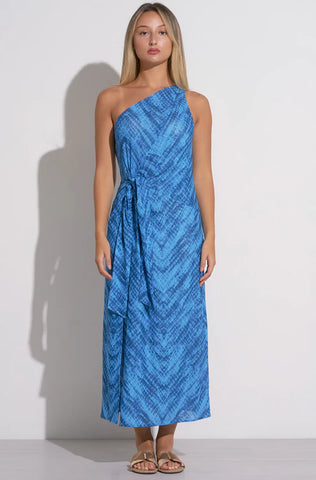 Havana Print One Shoulder Dress