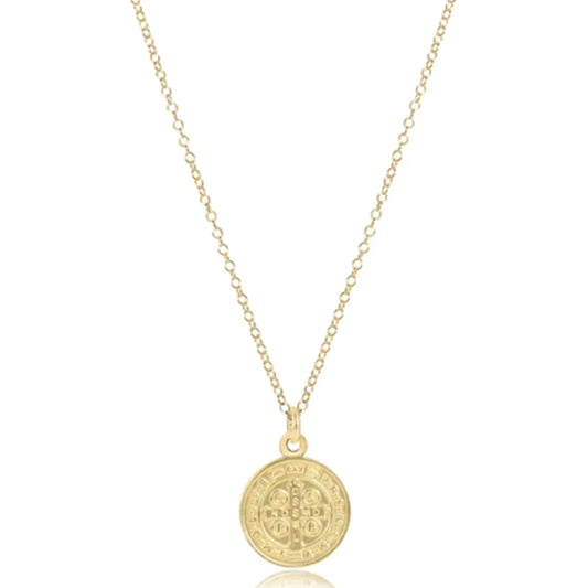 Blessing Gold Disc 16" Necklace