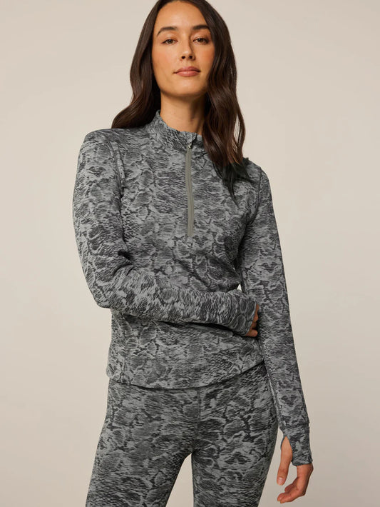 Wolf Scales Jacquard Halley Quarter-Zip