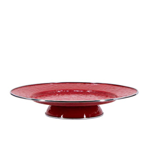 Solid Red Cake Plate