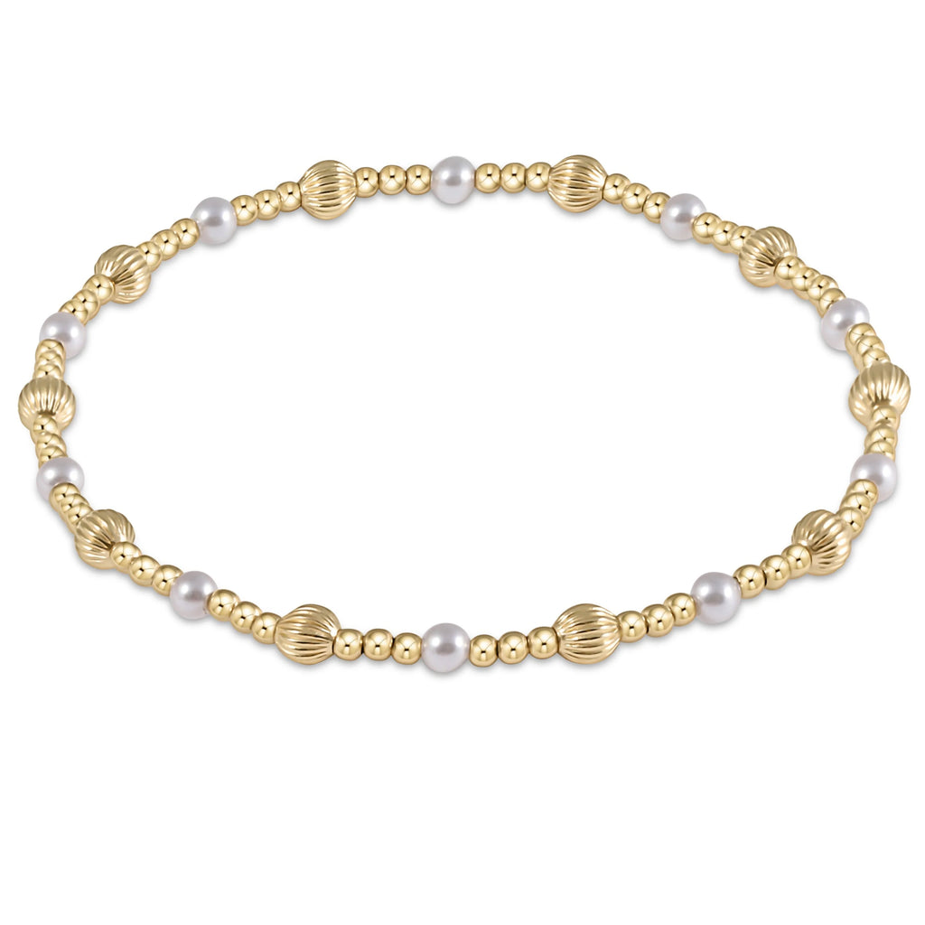 Enewton Egirl Gold Bliss 2mm Bead Bracelet Pearl
