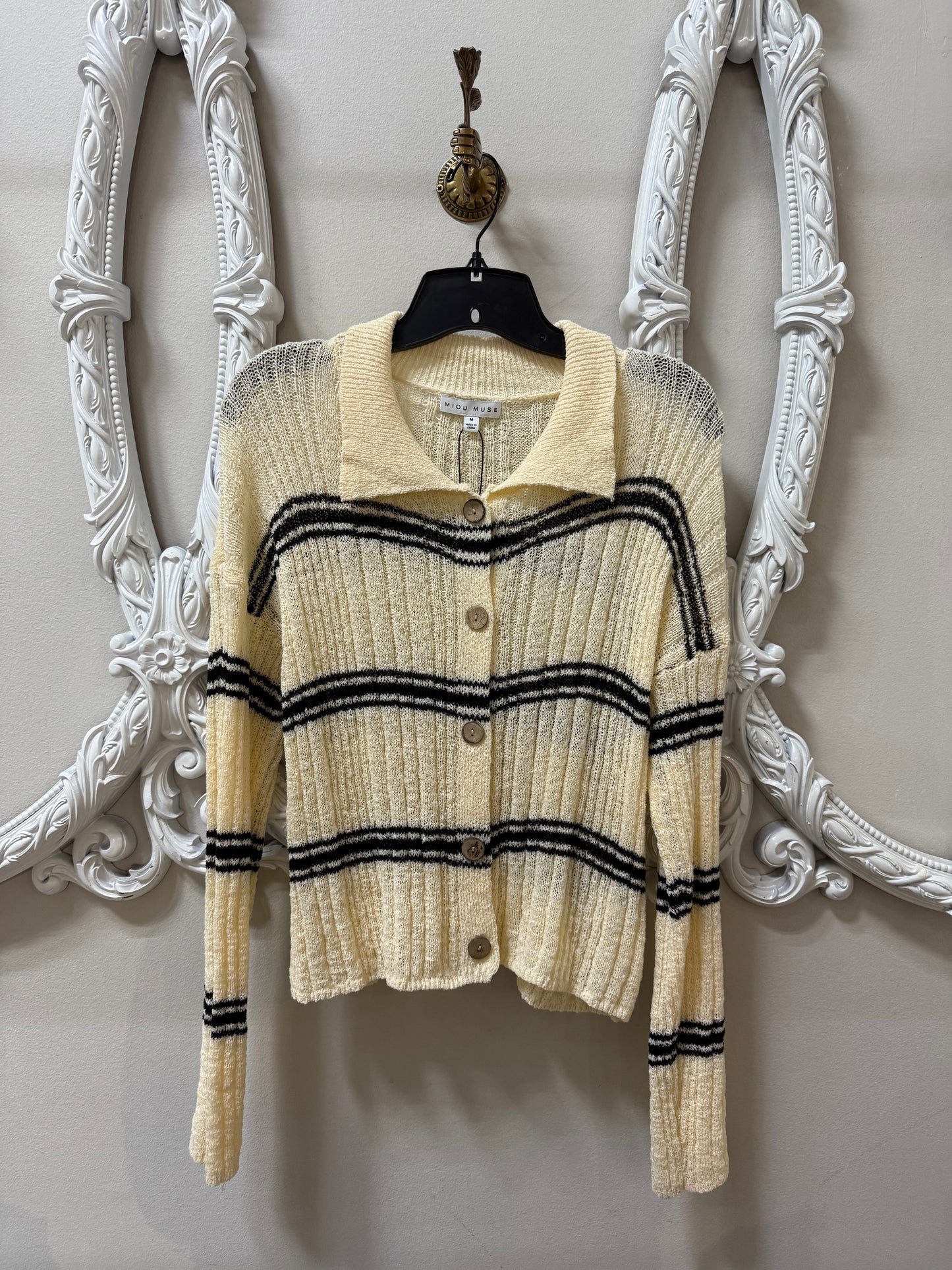 Striped Button Up Sweater