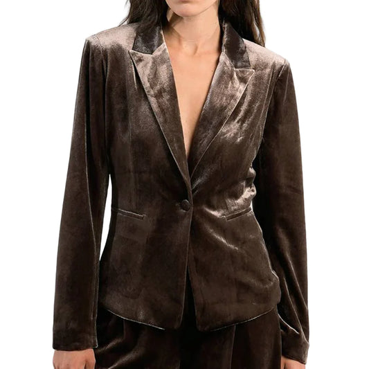 Brown Knit Blazer