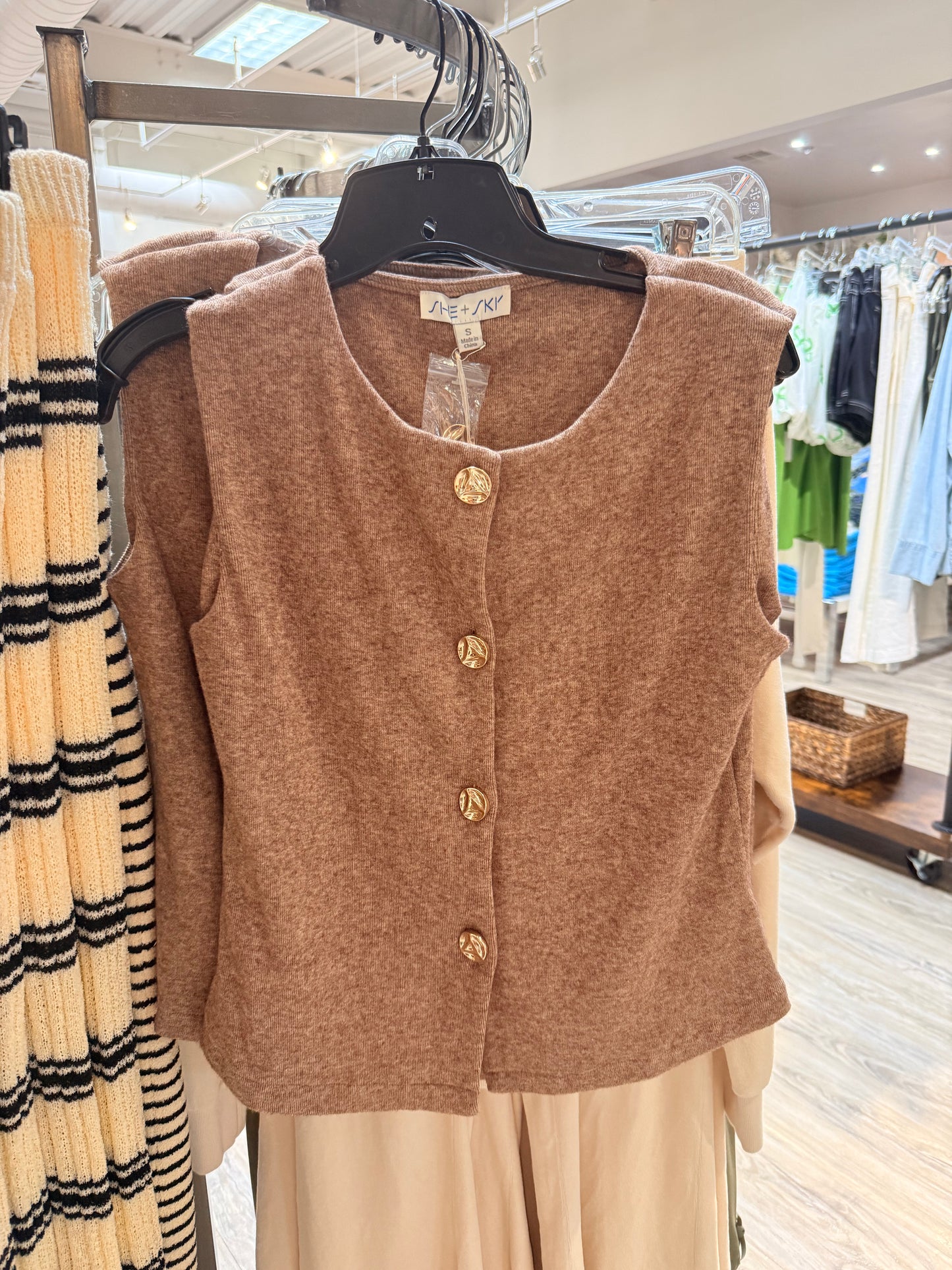 Button-up Sweater Tank