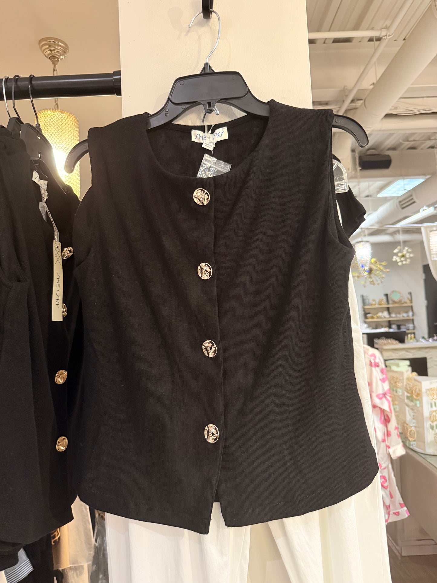 Button-up Sweater Tank