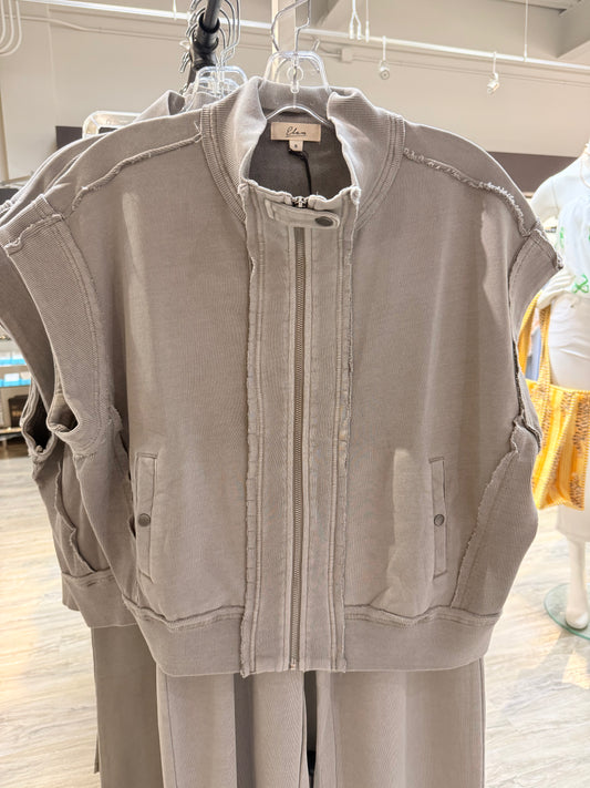 Ainsley Crop Vest Zip-Up