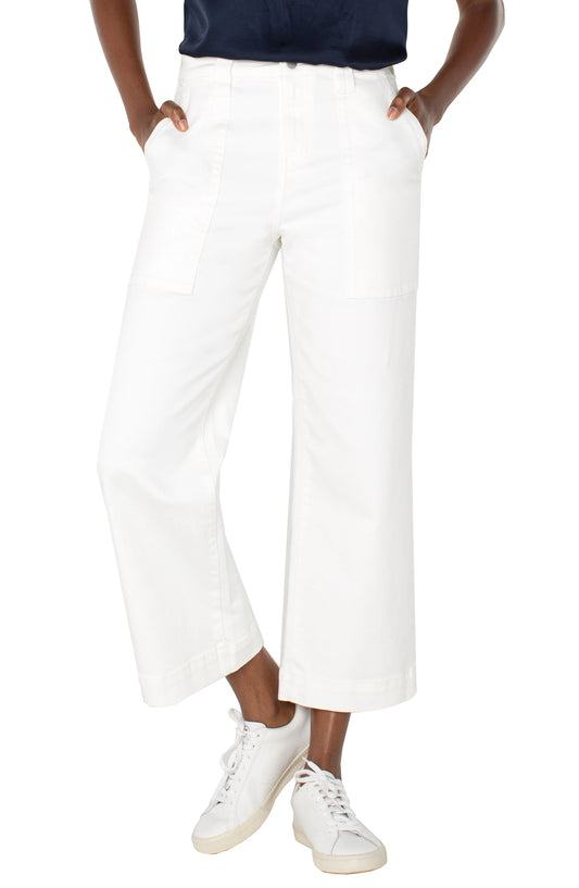 Stride Hi-Rise Crop Wide Leg | Bone White