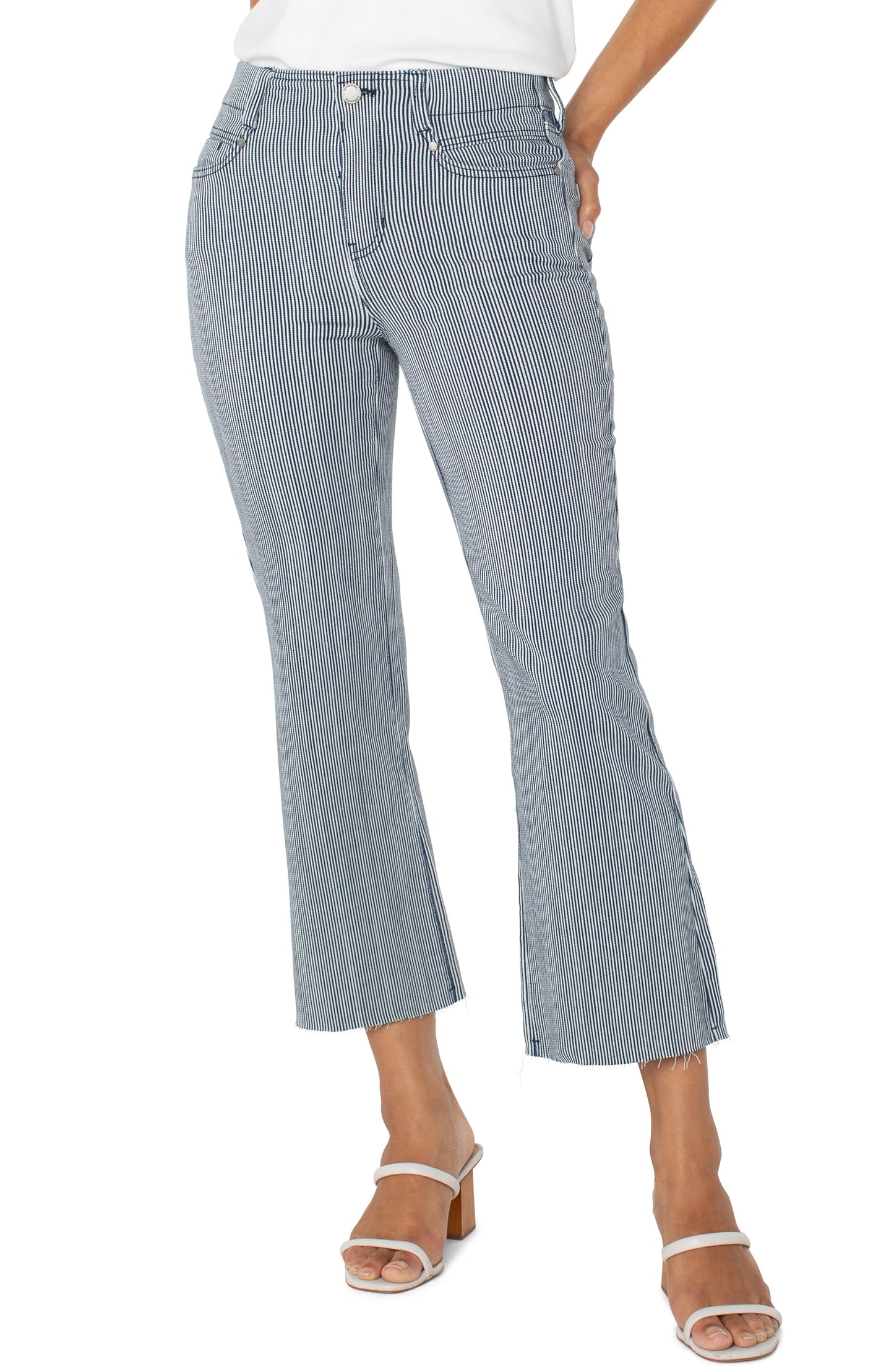 Crop Flare with Back Pleat