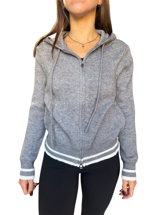 She and sky zip up sweater hoodie