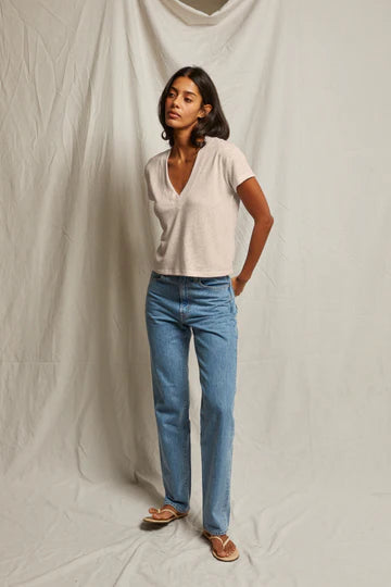 Rosie Linen Jersey V-Neck Tee