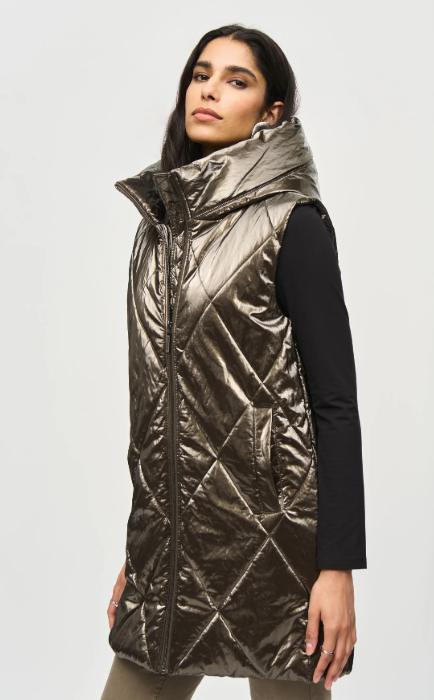 Quilted Hooded Puffer Vest