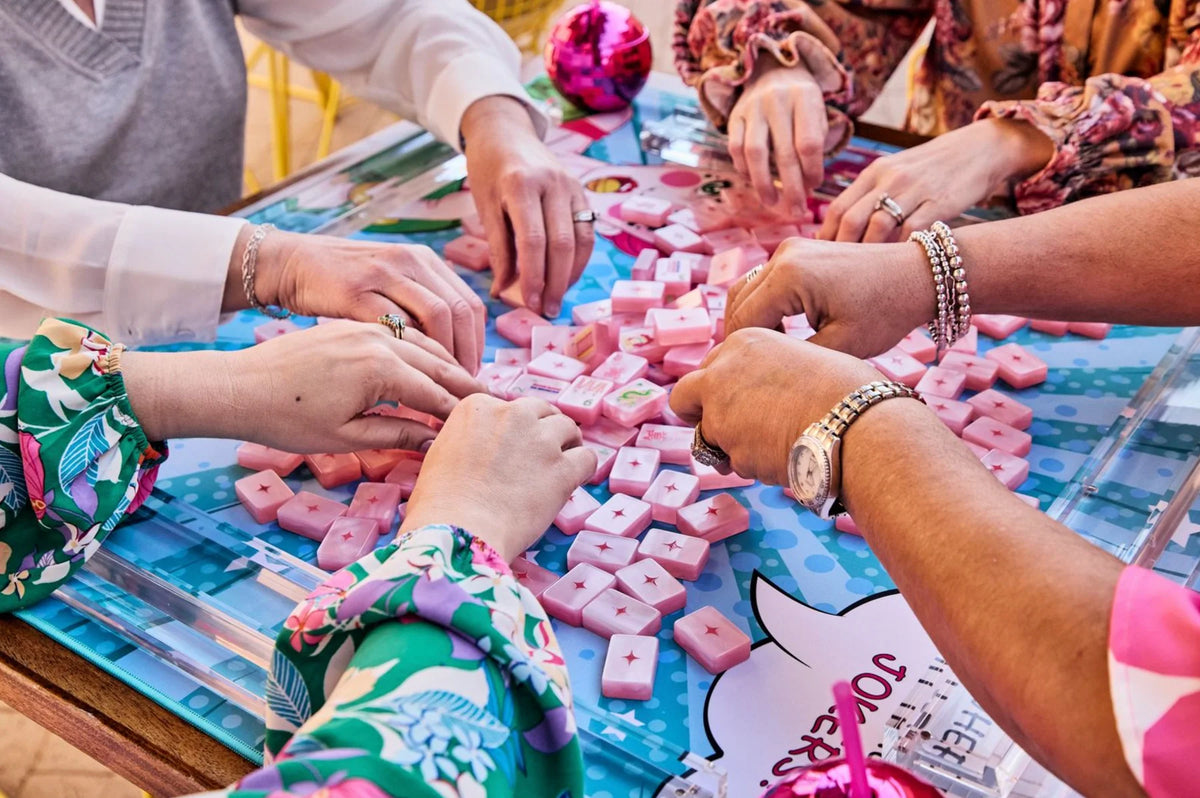 Bespoke Mahjong Pop Divas - Cotton Candy pearl