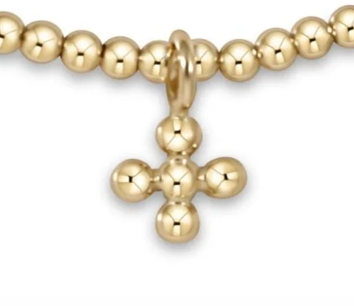 Classic Gold Bead Bracelet Cross Charms- Multiple Styles