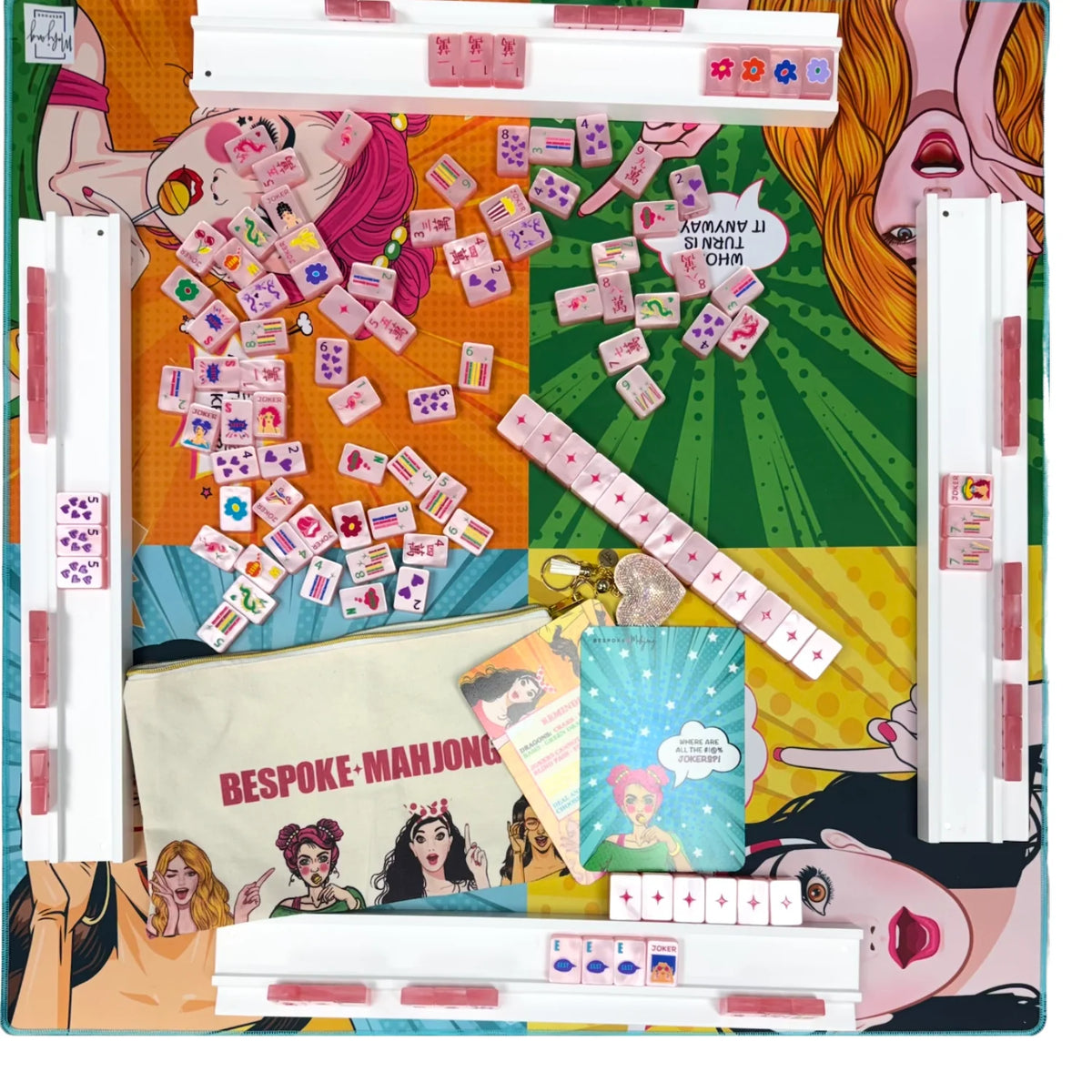 Bespoke Mahjong Pop Divas - Cotton Candy pearl