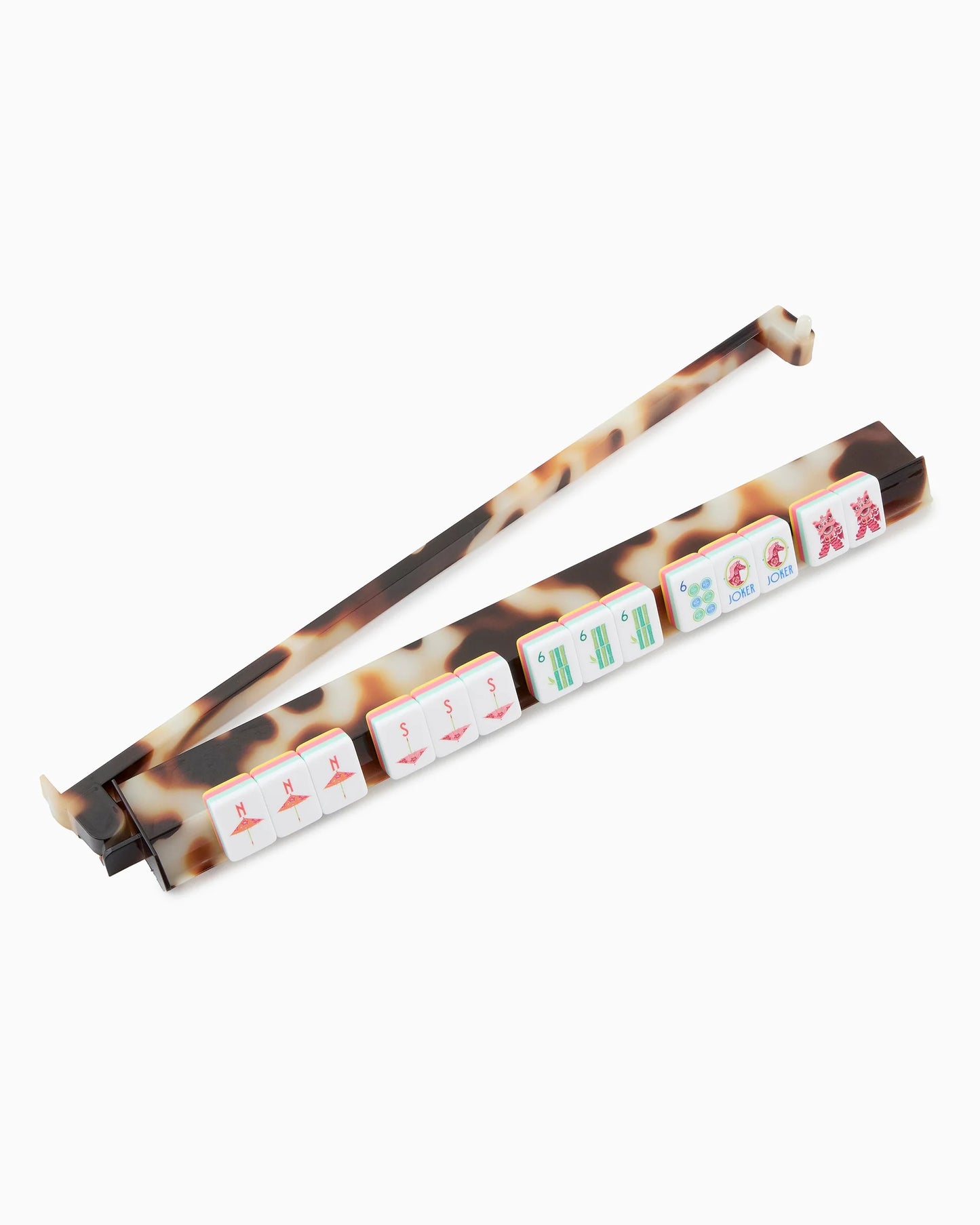 Oh My Mahjong Blond Tortoise Rack and Pusher Set