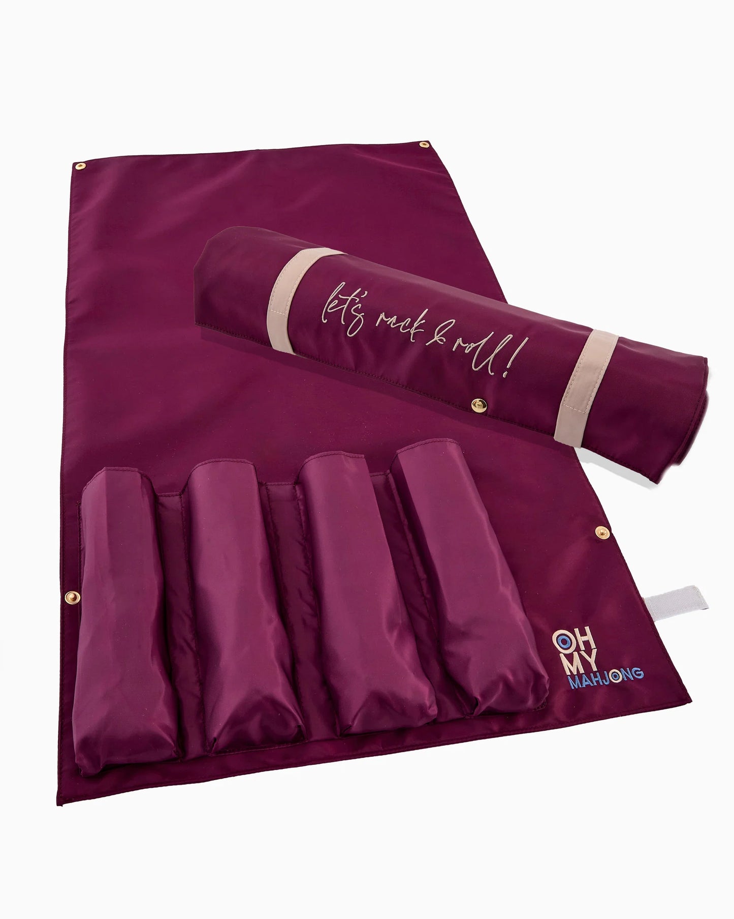 Oh My Mahjong Burgundy Let's Rack & Roll Bag