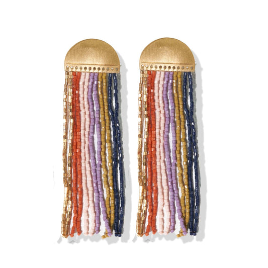 Riley Vertical Striped Earrings Multicolor