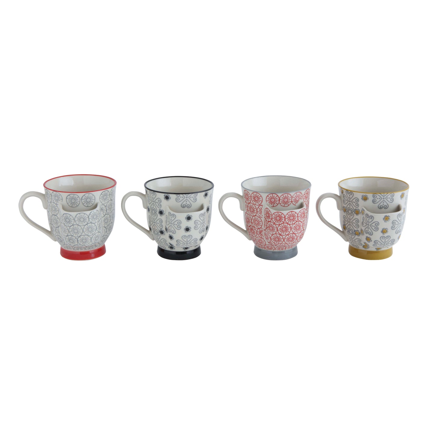 Stoneware Mug with Tea Bag Holder