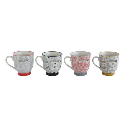Stoneware Mug with Tea Bag Holder
